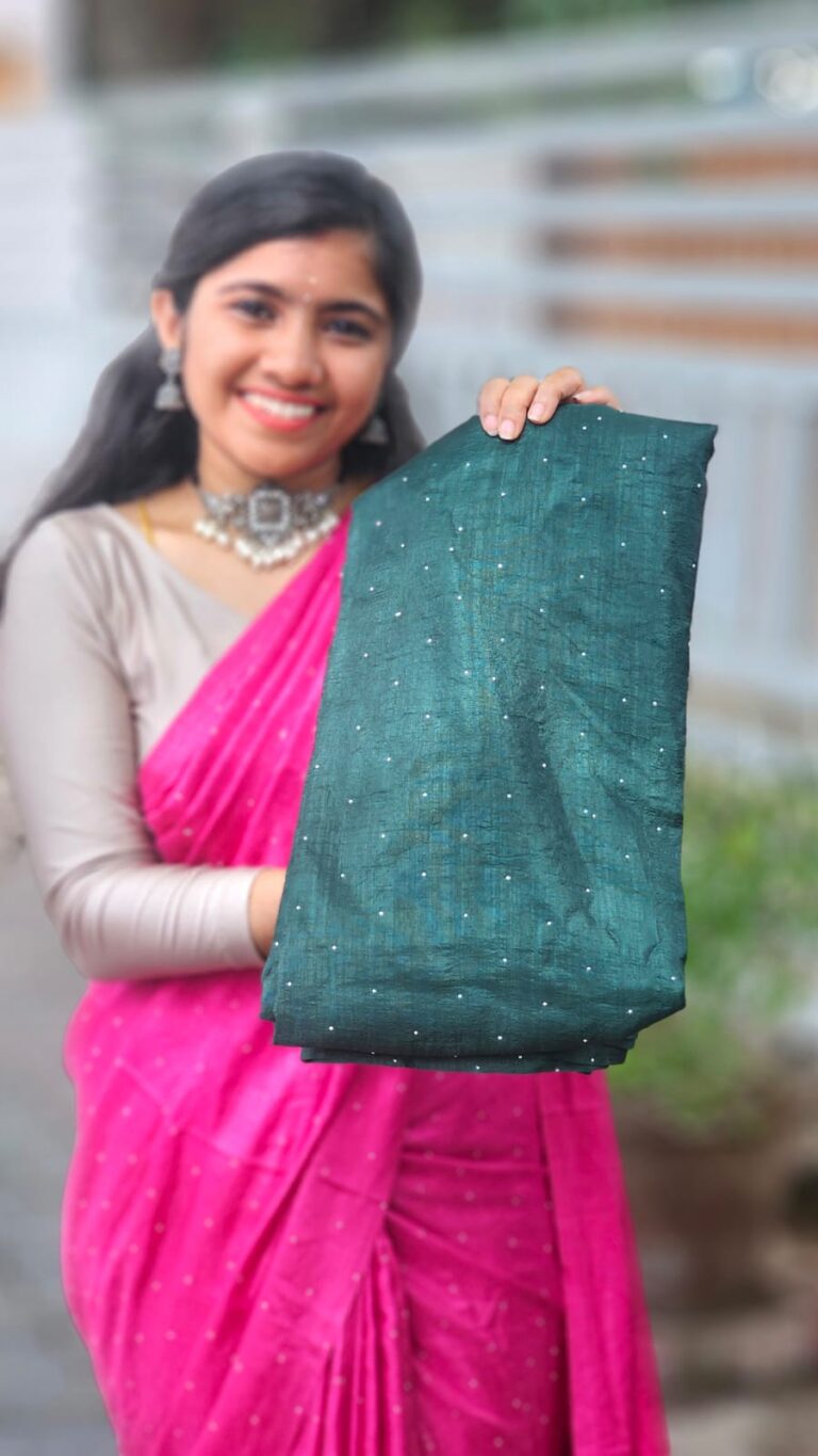 Mega Million Kumari Silk 2.O Stone Saree OTF 8849 B600K (Bottle Green